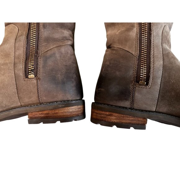 SOLD Ariat Clara H2O Work Boots Women 7.5 Brown Real Leather Tall Equestrian Ful - Picture 12 of 16